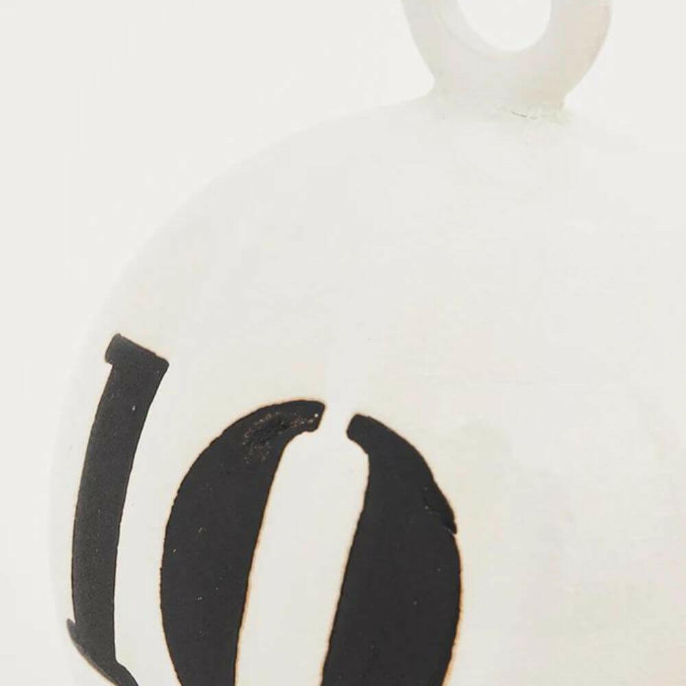 Round Ceramic Buoy Decor, White