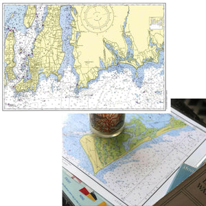 Nautical Chart Placemats, Locations in Massachusetts