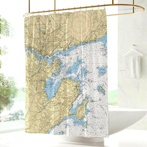 Nautical Chart Curtains, Locations in Massachusetts