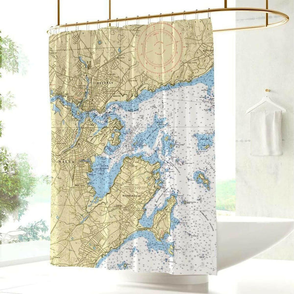 Nautical Chart Curtains, Locations in Massachusetts