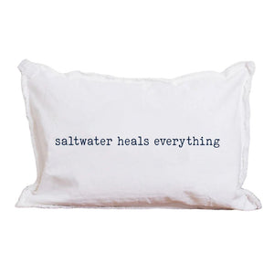 Saltwater Heals Everything Lumbar Pillow, 12 x 18