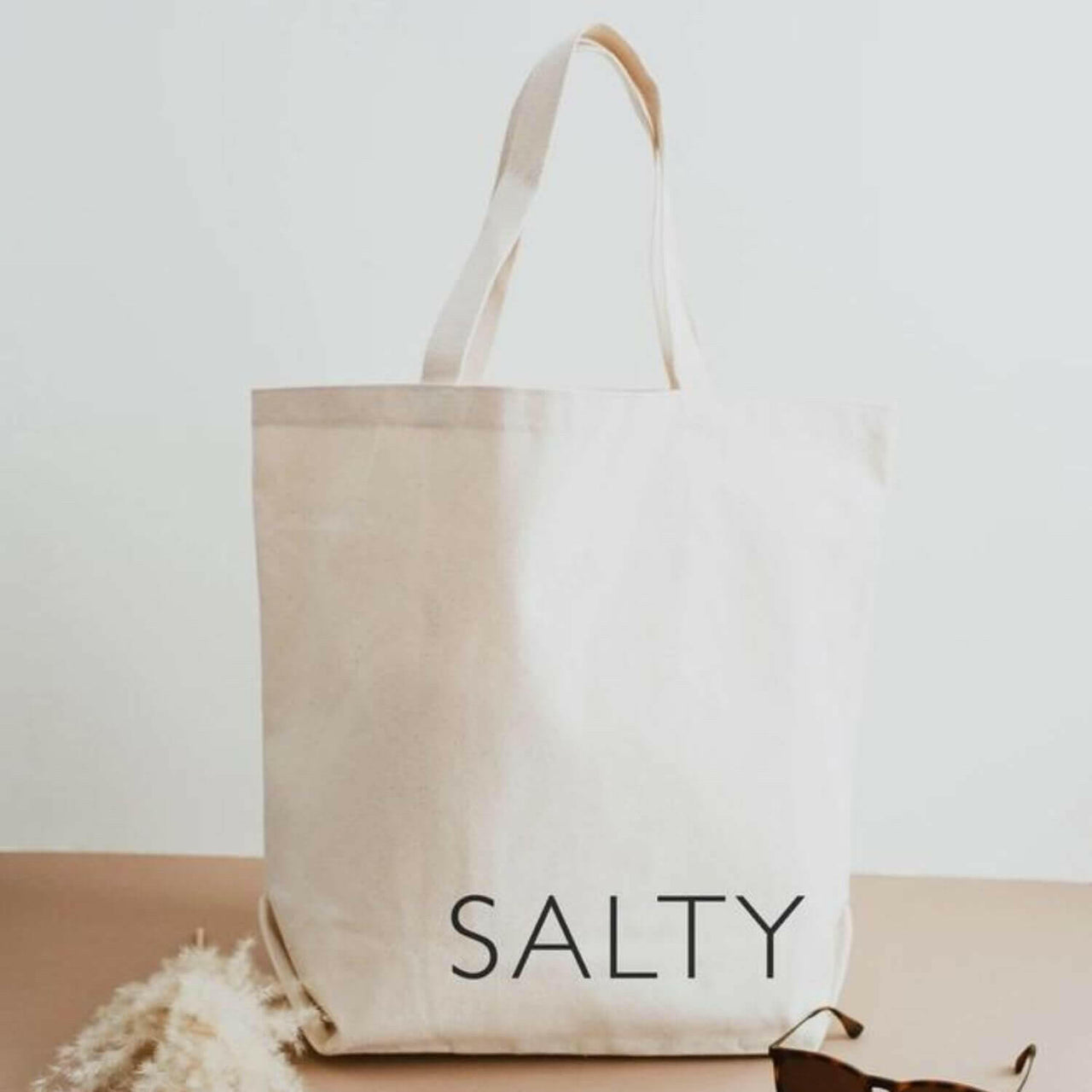 Salty Canvas Tote Bag, 15 x 15