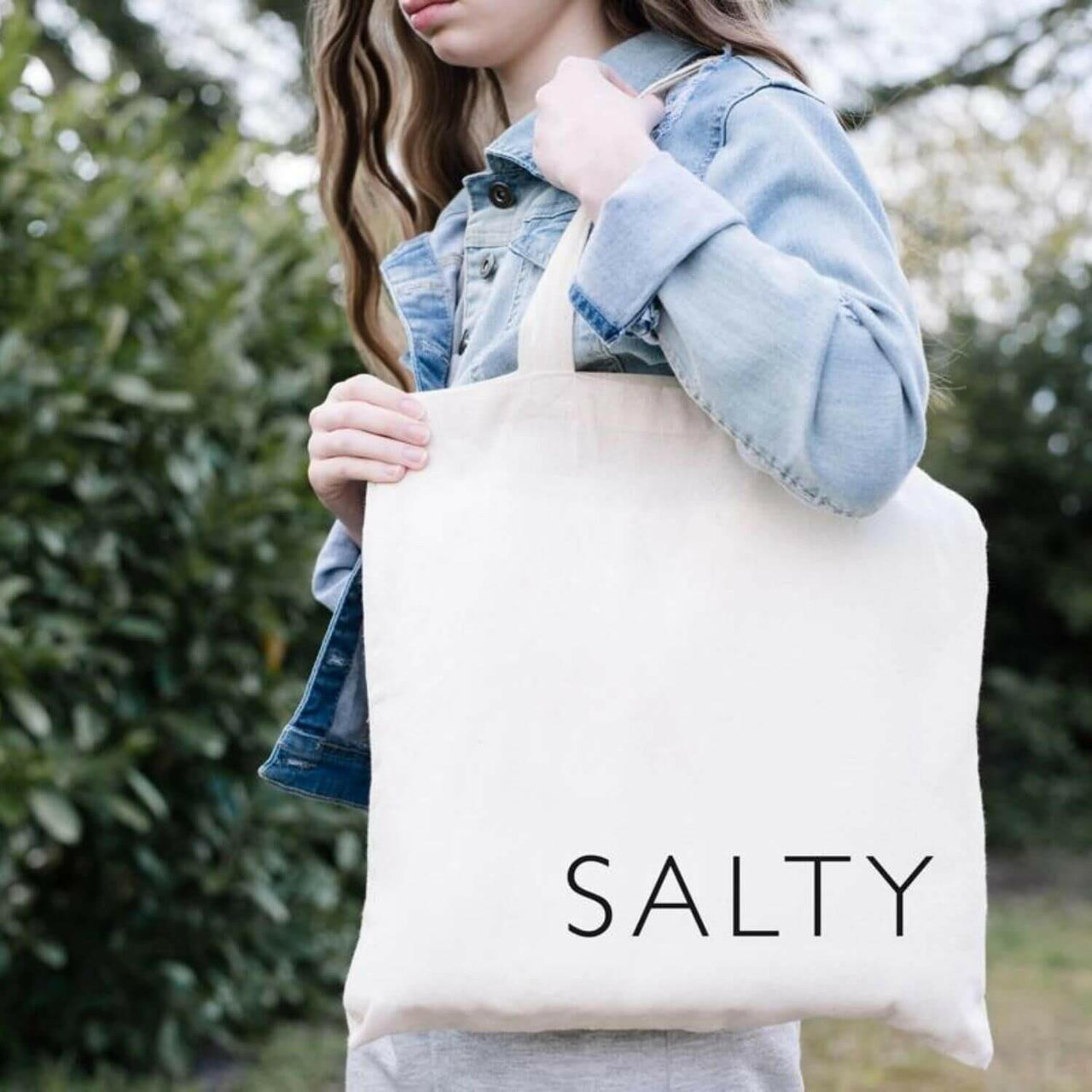 Salty Canvas Tote Bag, 15 x 15