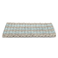 Thumbnail for Sand & Seafoam Cabana Stripes Lobster Rope™ Doormat, Wicked Good Doormats