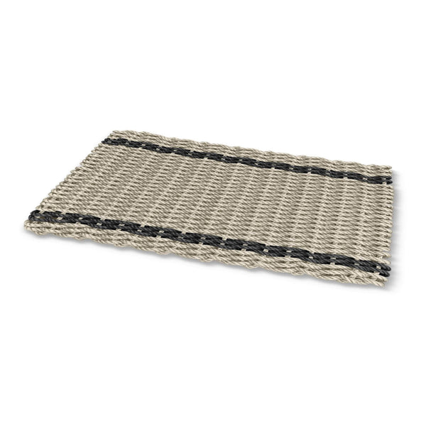 Best Outdoor Doormat, Front Door Mats Outdoor in Sand with Black Tailored Stripes, Wicked Good Doormats