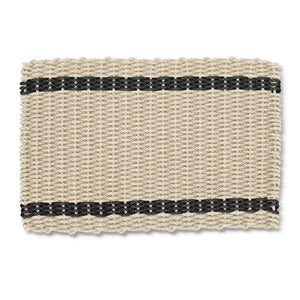 Doormat for Outside, Lobster Rope Doormats, Sand with Black Tailored Stripes, Top Rated Doormats