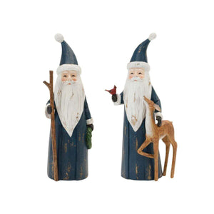 Navy Santa Figurine  12"