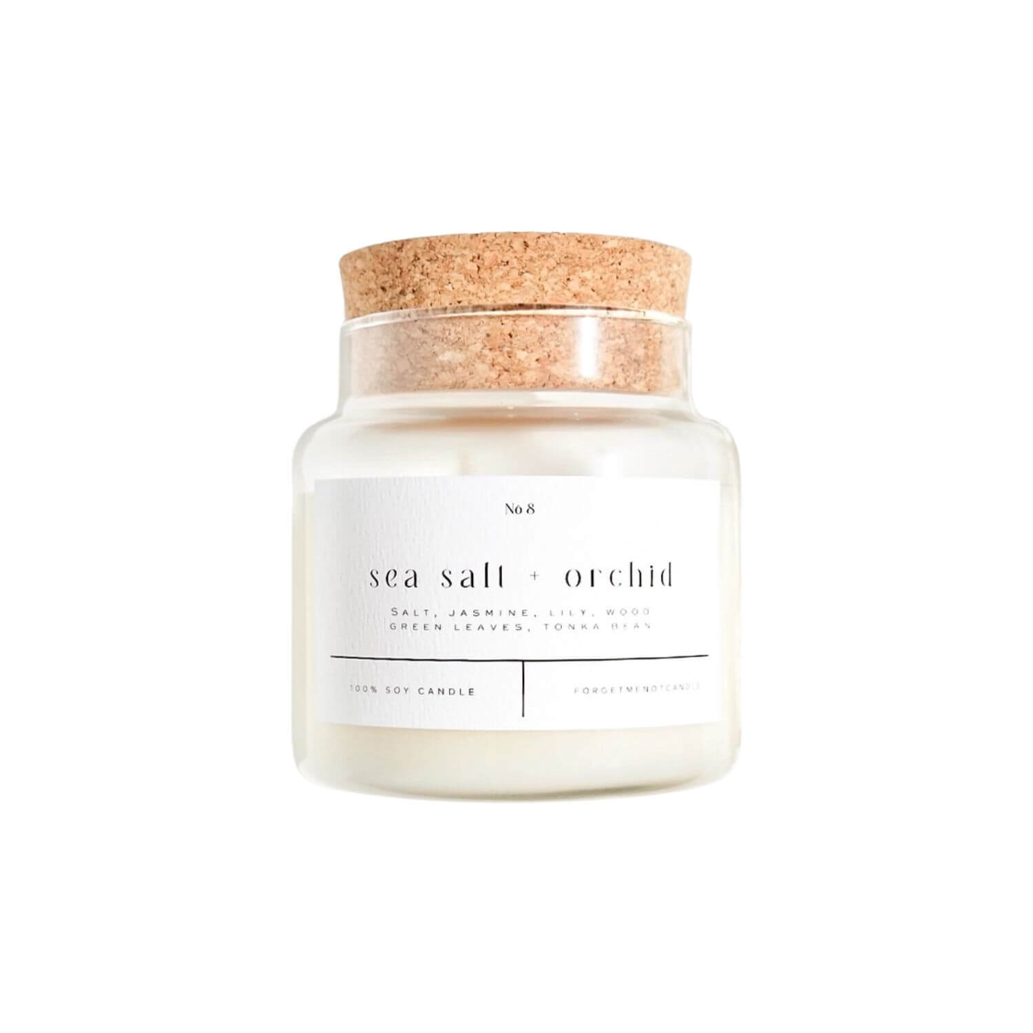 Sea Salt + Orchid Glass Candle - Thumbnail 2