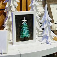 Thumbnail for Seaglass Tree in White Frame, Framed Artwork