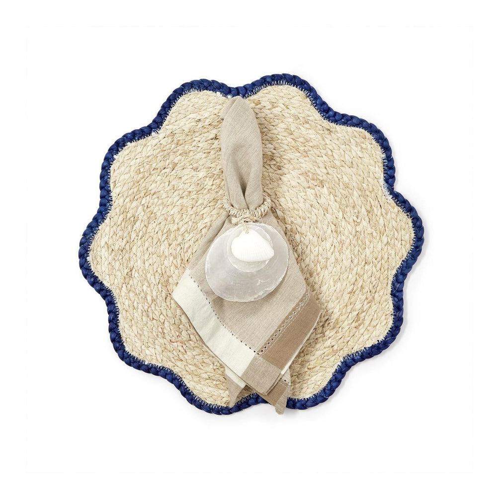 Seagrass Scalloped Edge Placemats, Set of 4