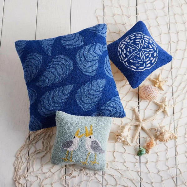 Seagulls Hook Pillow, 10 x 10, Coastal Pillow
