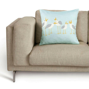 Seagulls Printed Indoor/Outdoor Throw Pillow, 20" x 20"