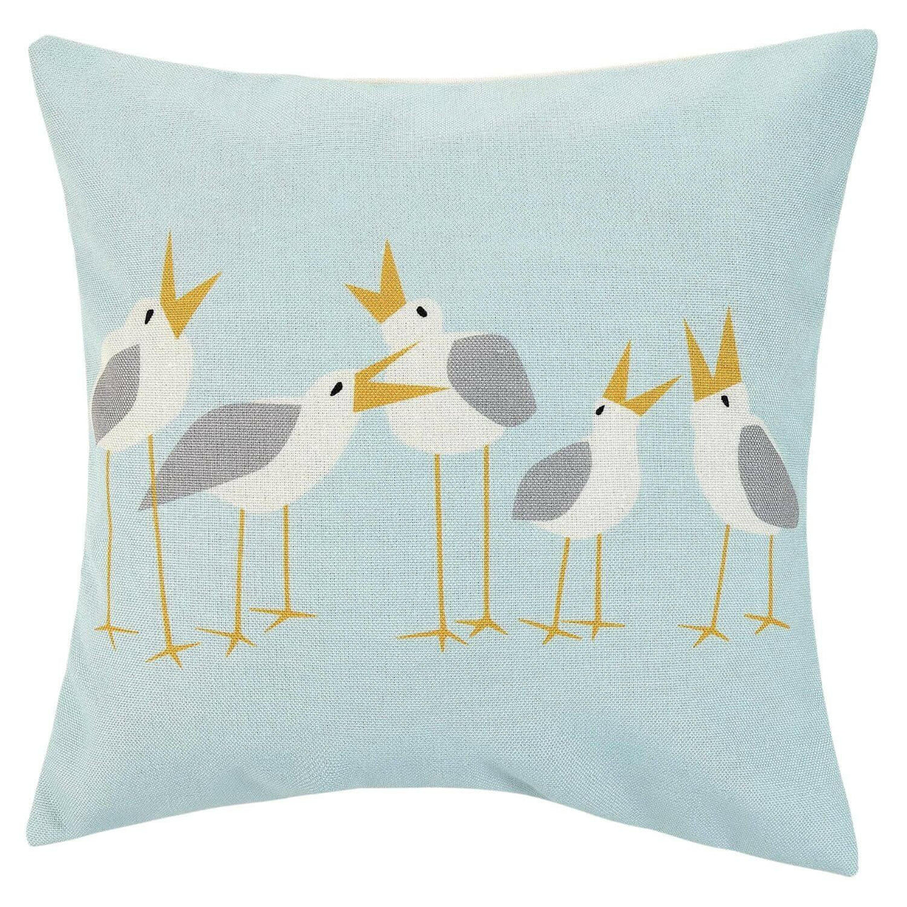 Seagulls Printed Indoor/Outdoor Throw Pillow, 20" x 20"