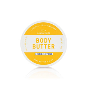 Moisturizing Seaside Citrine® body butter featuring grapefruit and seashore fragrance, perfect for coastal self-care routines.