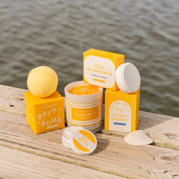 Nourishing Seaside Citrine® body butter in a generous 8oz jar, perfect for coastal gifting.