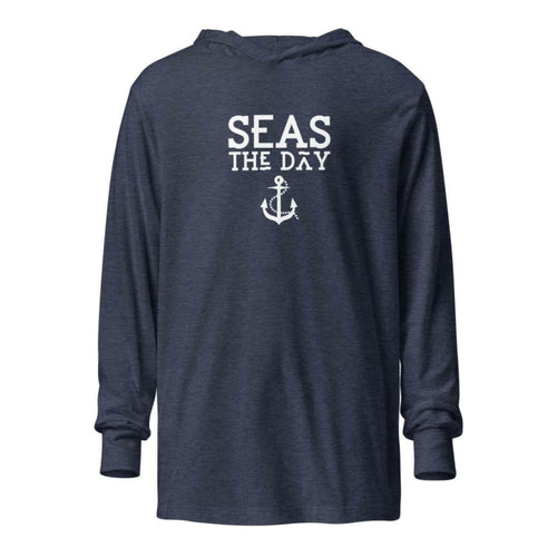 Seas The Day Nautical Hooded Long Sleeve Tee