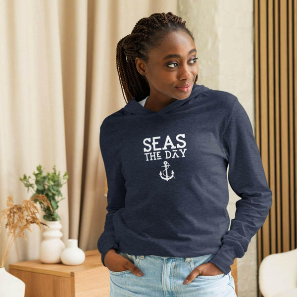 Seas the Day Hooded Long Sleeve Tee, Unisex