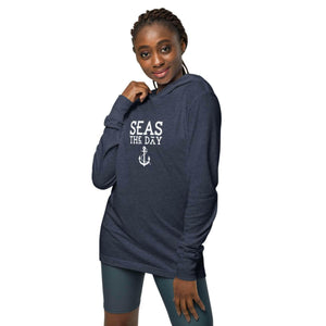 Hooded Unisex Long Sleeve Tee, Seas The Day