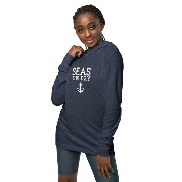 Hooded Unisex Long Sleeve Tee, Seas The Day