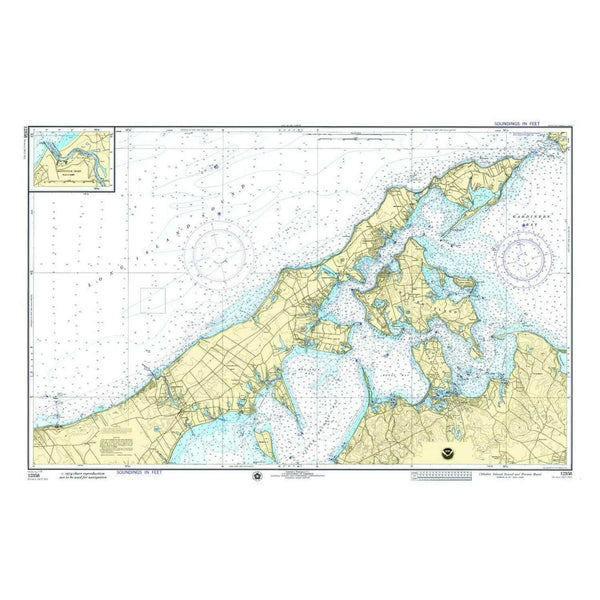 Nautical Chart Placemats, Locations in New York