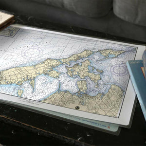 Nautical Chart Placemats, Locations in New York