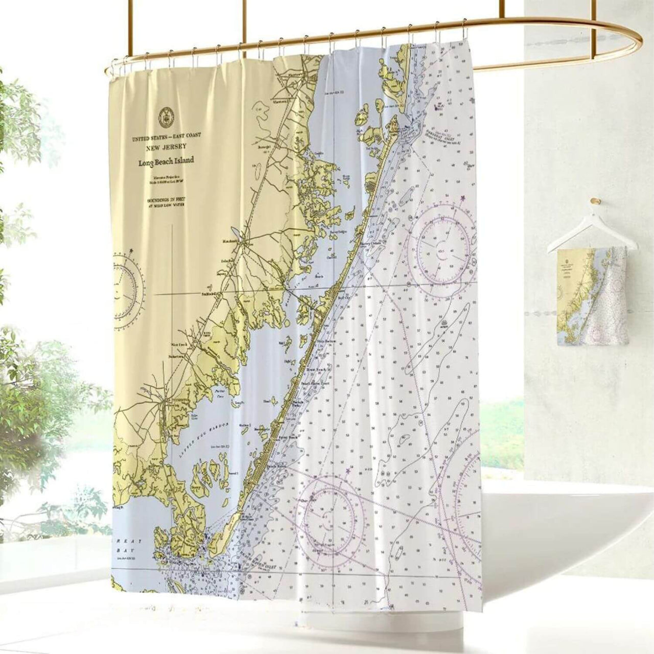 Nautical Chart Curtains, Locations in New Jersey