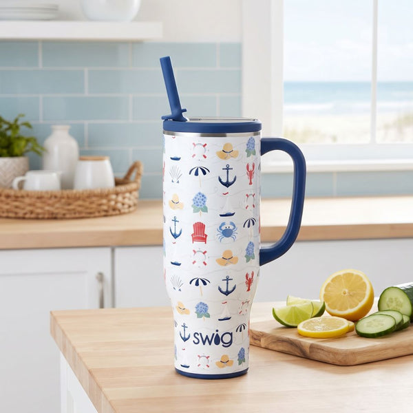 Shoreline Mega Mug 40 oz, Nautical Gift Ideas, Gifts for Beach Lovers