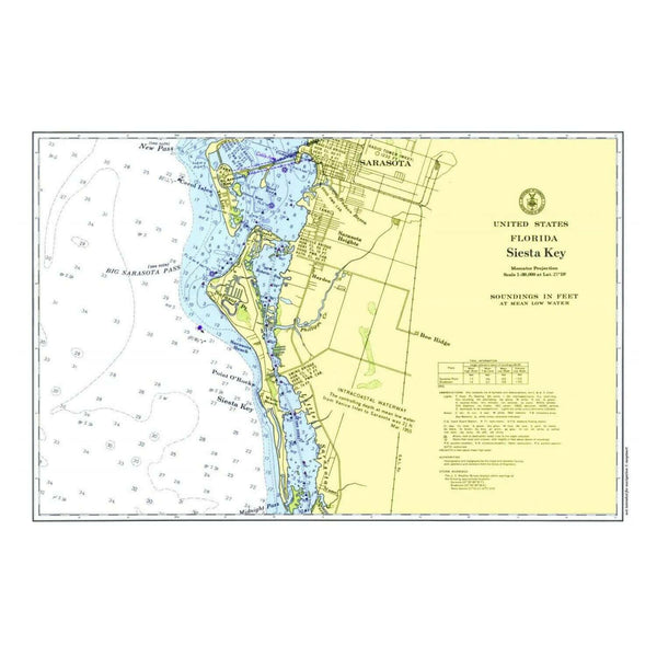 Nautical Chart Placemats, Locations in Florida