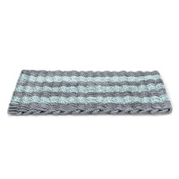 Thumbnail for Silver & Seafoam Cabana Stripes Lobster Rope™ Doormat, Wicked Good Doormats