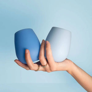 Silicone Stemless Wine Glasses, Set of 2