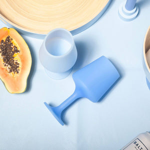 Silicone Long Stem Wine Glasses, Set of 2