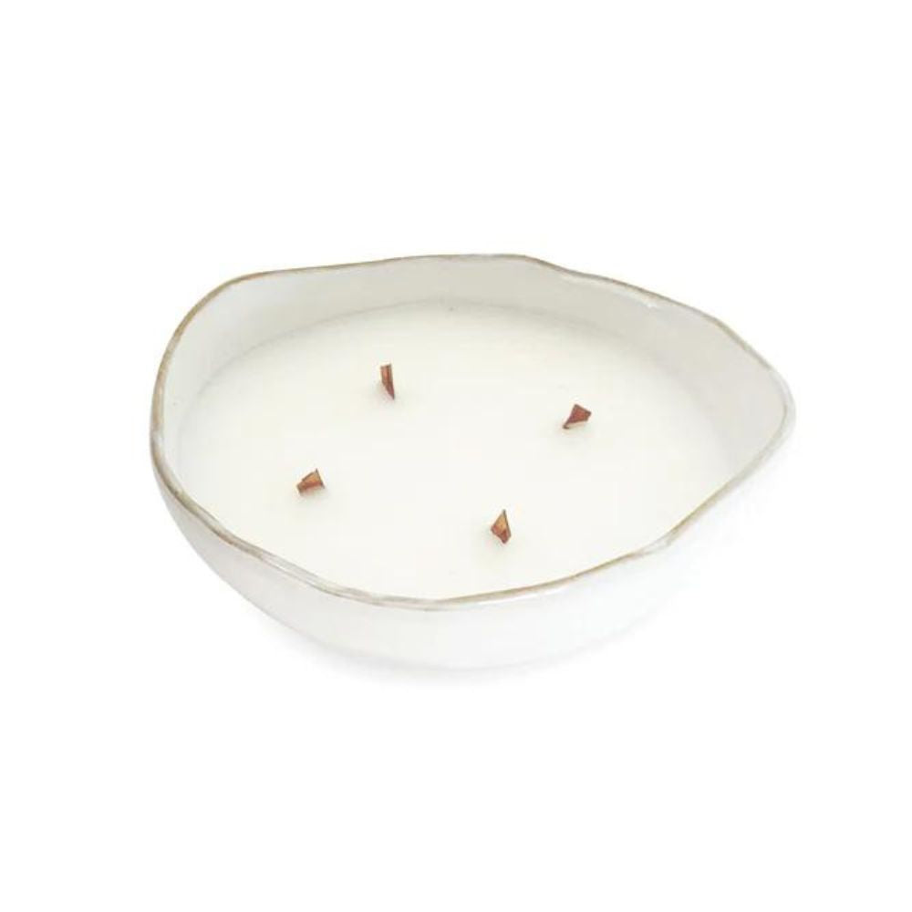 6" Porcelain 4-Wick Candle, Sea Salt & Orchid