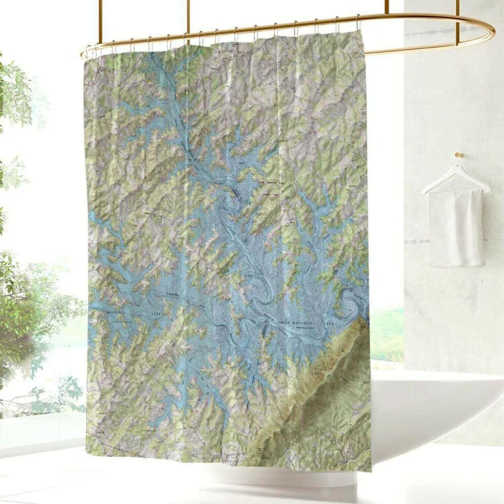 Nautical Chart Shower Curtains, Virginia Coastal Maps