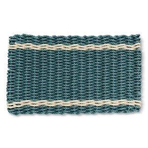 Lobster Rope Doormats, Spruce with Light Tan Tailored Stripes, Best Doormat for Outside