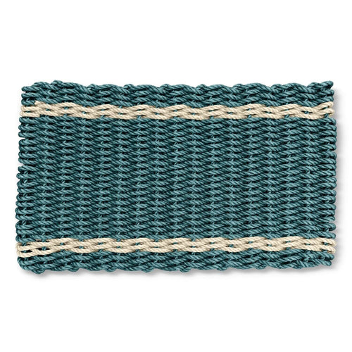 Lobster Rope Doormats, Spruce with Light Tan Tailored Stripes, Best Doormat for Outside