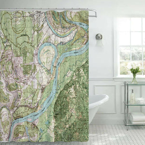 Nautical Chart Shower Curtains, Louisiana Coastal Maps