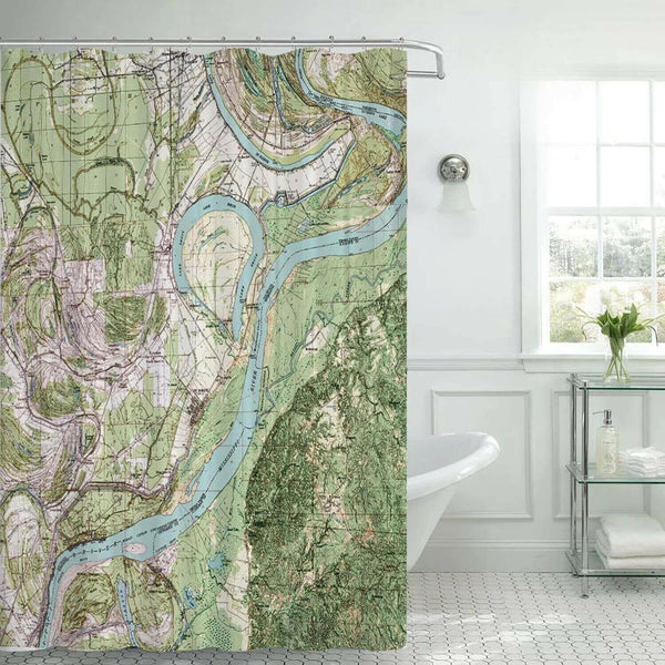 Nautical Chart Shower Curtains, Louisiana Coastal Maps