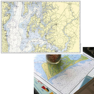 Nautical Chart Placemats, Locations in Maryland