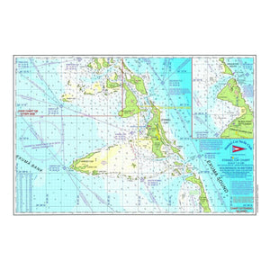 Nautical Chart Placemats, Locations in Bahamas