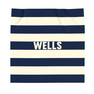 Striped Knit Throw, Wells Maine