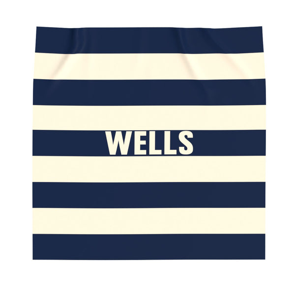 Striped Knit Throw, Wells Maine