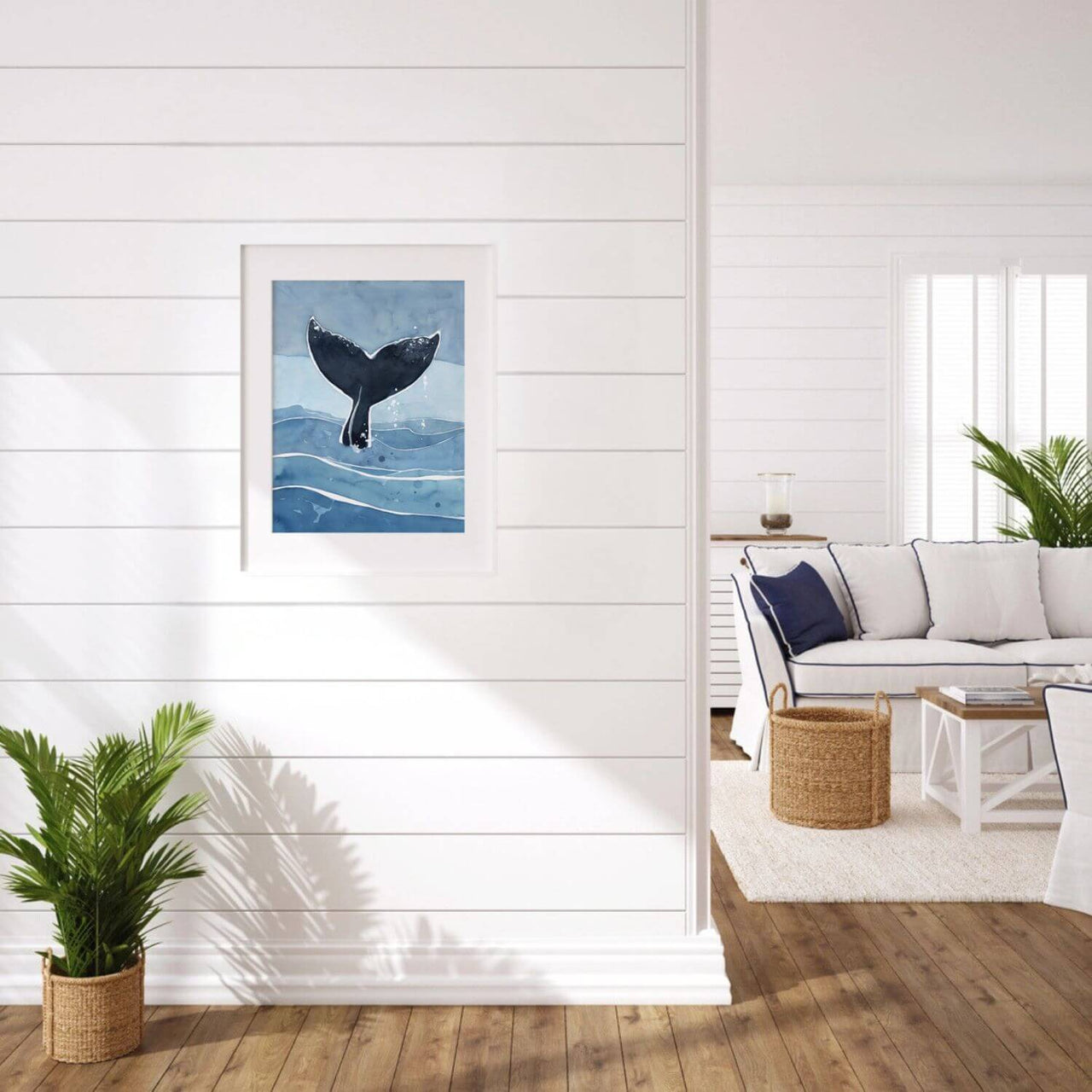 Whale Tail Art Print, 8 x 10