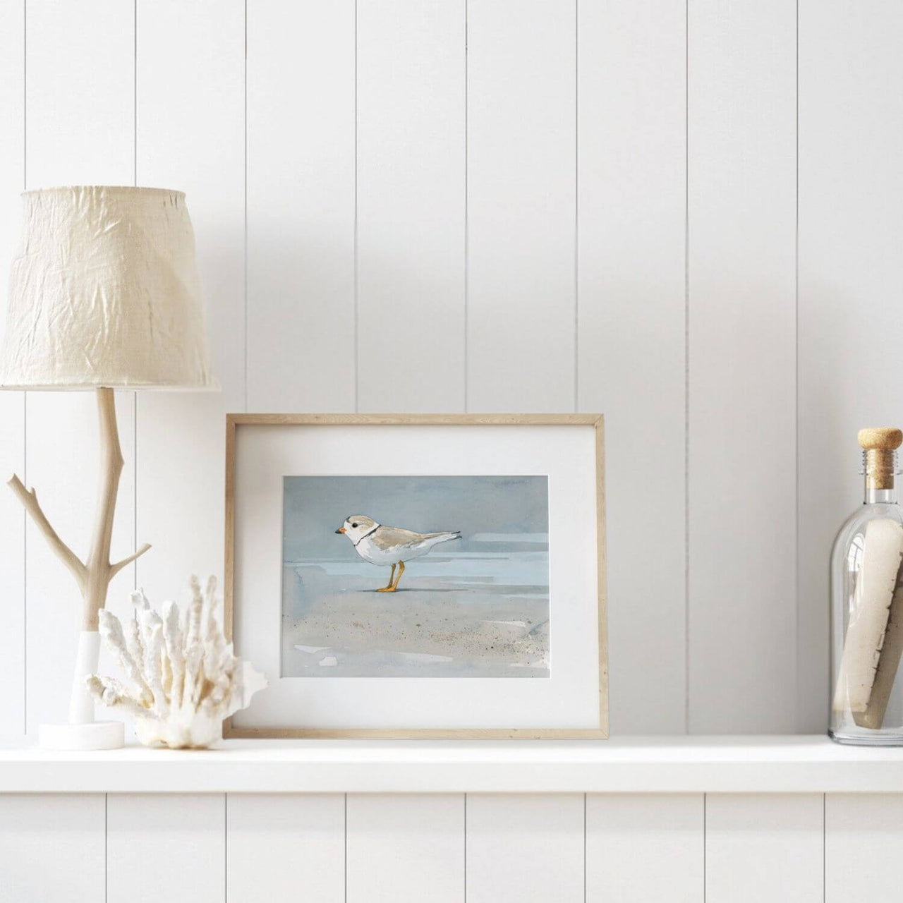 Piping Plover Beach Art Print, Coastal Décor, 8 x 10