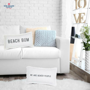 Sunkissed Cotton Beach Pillow, Beach Bum & We Are Beach People