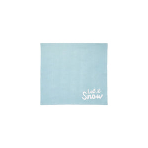 Soft cotton woven napkins in Surf blue with understated holiday design.