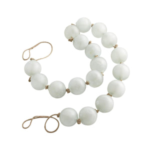 Extra Long Frosted Glass Garland – 91" in Soft Teal