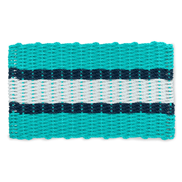 Lobster Rope Doormats, Outdoor Door Mats, Wicked Good Door Mats Made in Maine, Teal, Navy, Seafoam