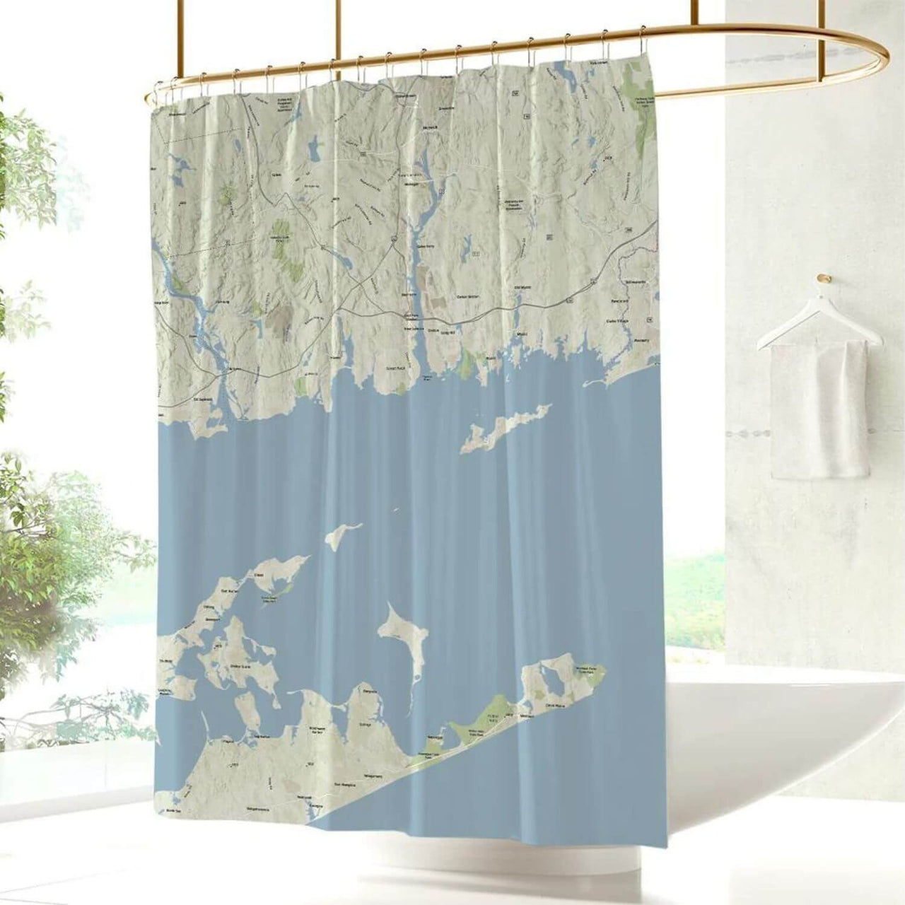 Nautical Chart Curtains, Locations in Connecticut