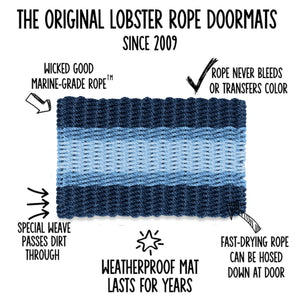 Classic Navy, Hydrangea, Saltwater Wicked Good Lobster Rope™ Doormat