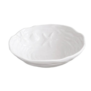 Sculptural Aruba large serving bowl in white  dishwasher safe and food safe for coastal entertaining